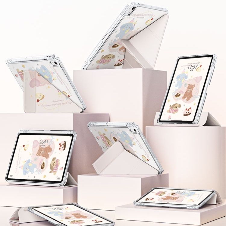 タブレットケース かわいい動物たちの夢見るアイパッドケース