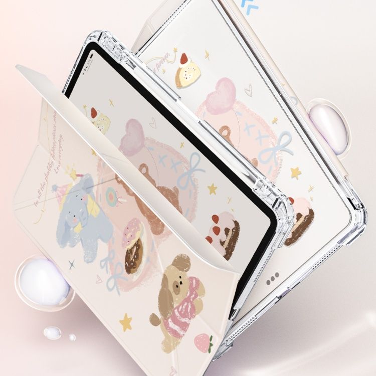 タブレットケース かわいい動物たちの夢見るアイパッドケース