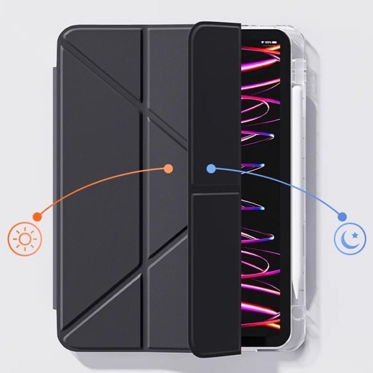 Xiaomi 3つ折りタブレットケース 多角度スタンド付き保護ケース
