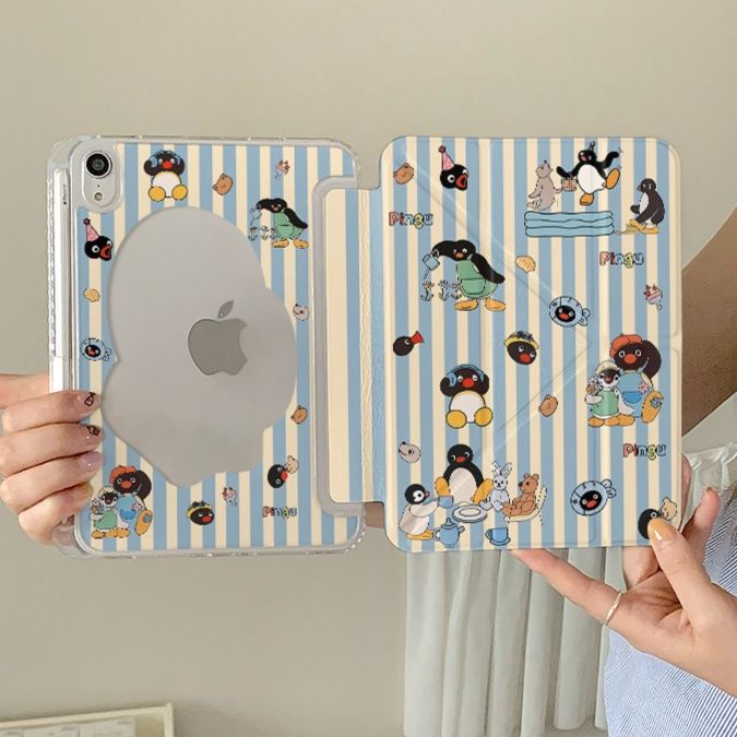 タブレットケース ペンギン柄スタンド機能付き保護カバー