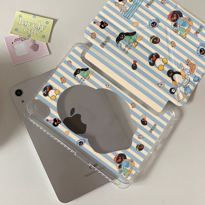 タブレットケース ペンギン柄スタンド機能付き保護カバー