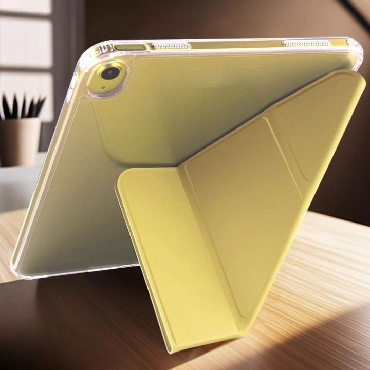 タブレットケース 幾何学模様スタンド機能付透明タブレットケース