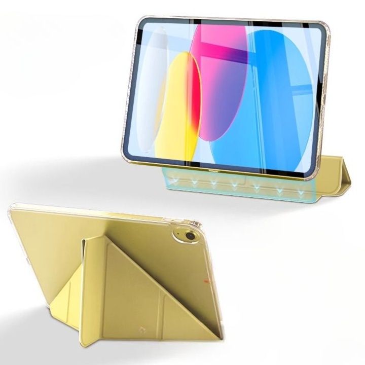 タブレットケース 幾何学模様スタンド機能付透明タブレットケース