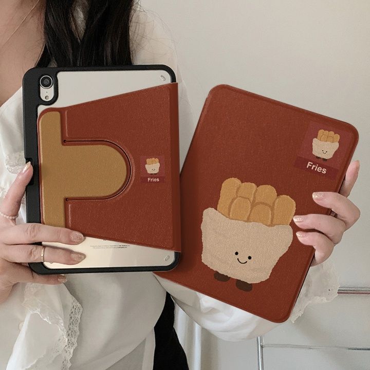 タブレットケース ポテト柄 可愛い保護カバー