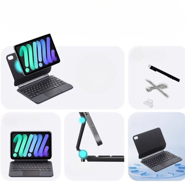 タブレットケース 磁力吸着キーボード付きタブレット保護ケース