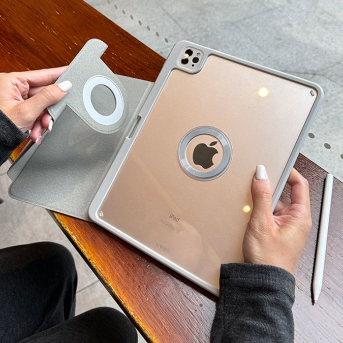 タブレットケース 透明背面フレーム型スタンドケース