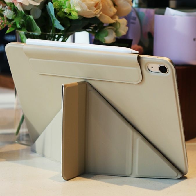 タブレットケース 幾何学折り紙風 多角度スタンド保護カバー
