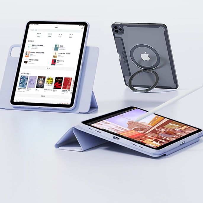 タブレットケース 多機能磁気吸着式スマート保護カバー