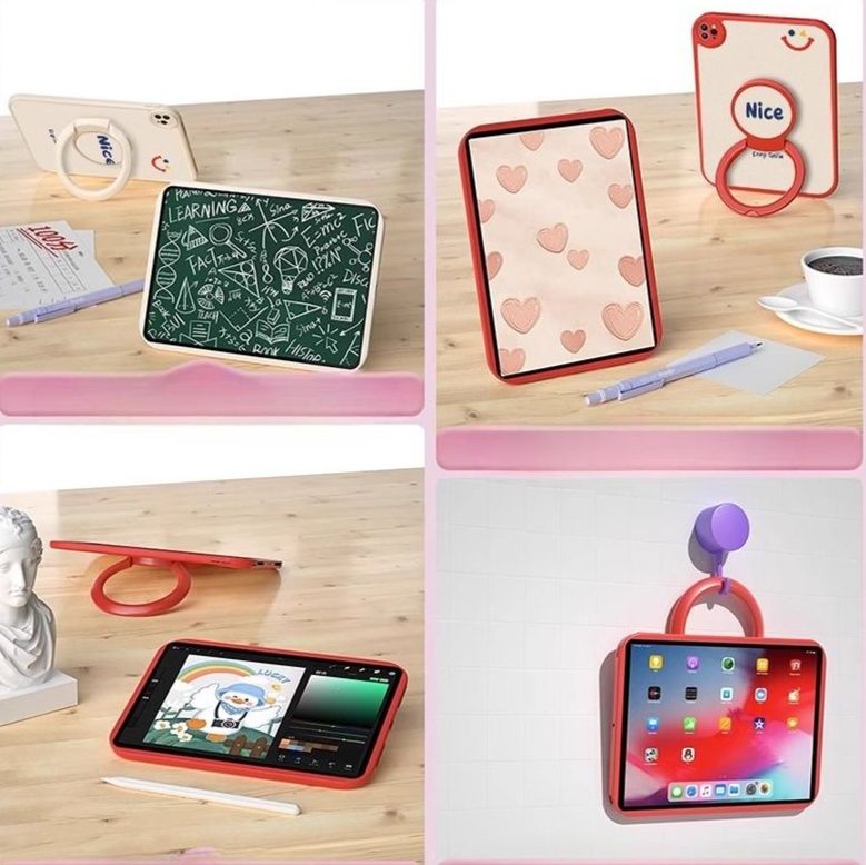 タブレットケース スマイルリング付き保護ケース