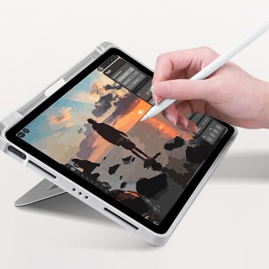 iPad/iPad Air/iPad PRo　アルミタブレットケース 創作者のための多角度スタンド機能付きケース