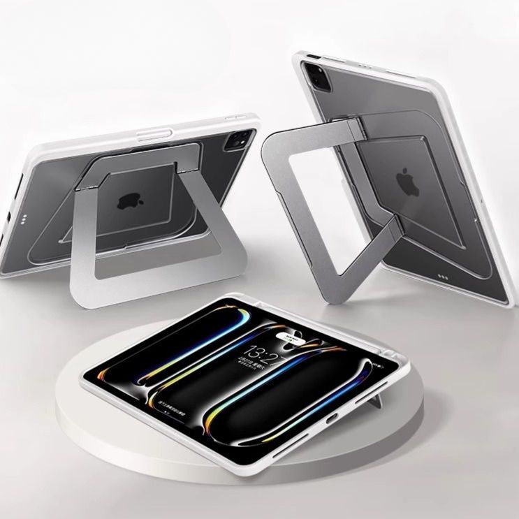 iPad/iPad Air/iPad PRo　アルミタブレットケース 創作者のための多角度スタンド機能付きケース