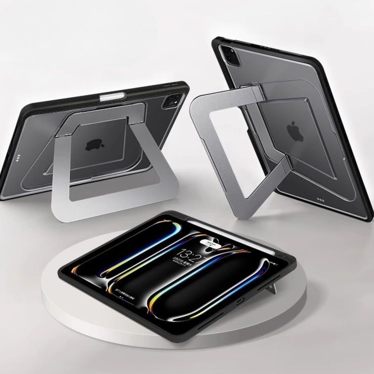 iPad/iPad Air/iPad PRo　アルミタブレットケース 創作者のための多角度スタンド機能付きケース