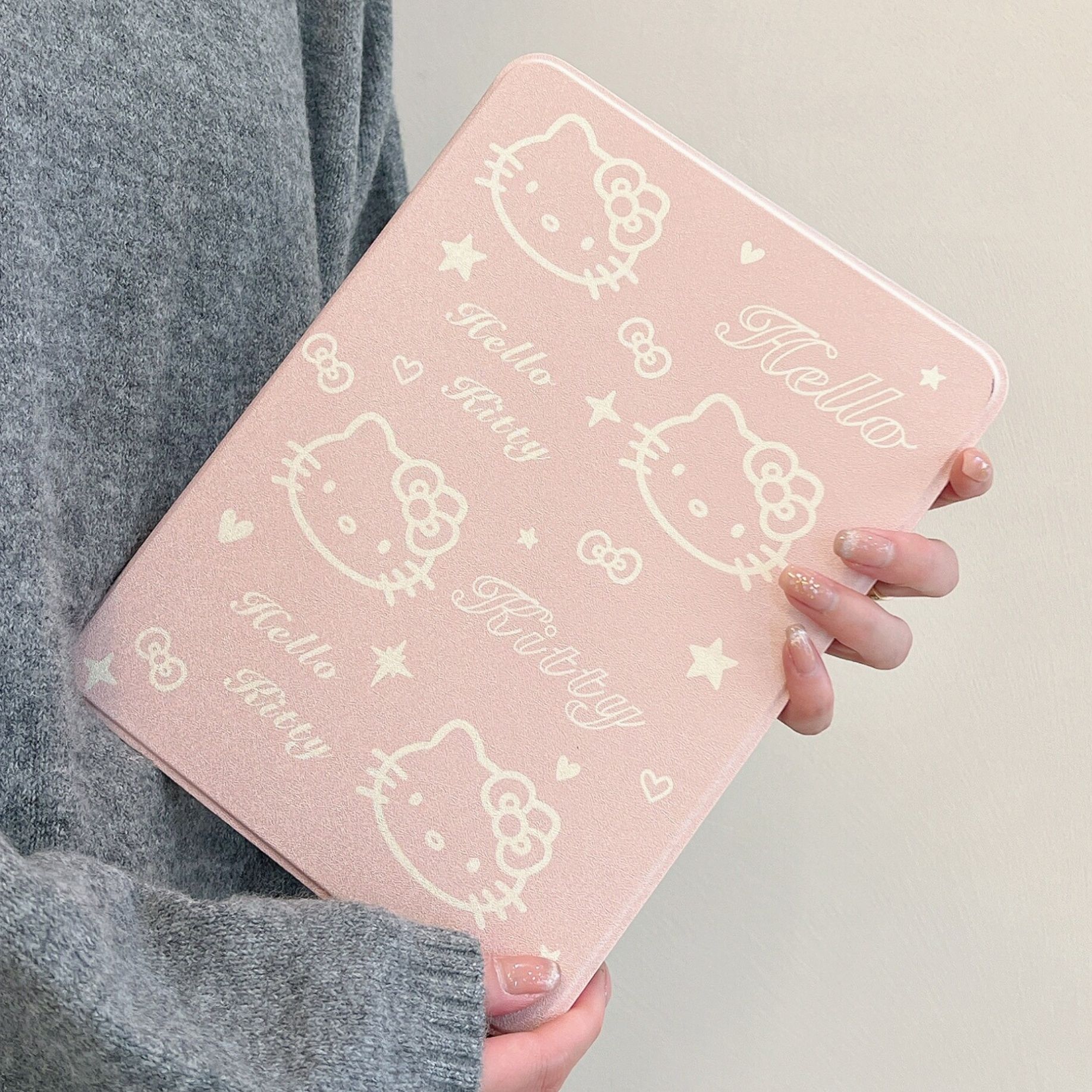 タブレットケース 子猫模様の手帳型保護カバー