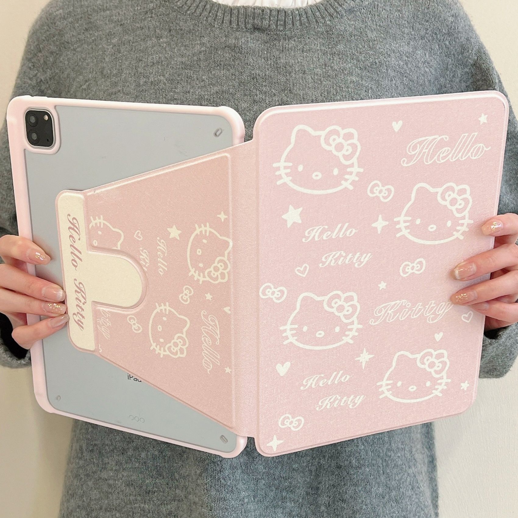 タブレットケース 子猫模様の手帳型保護カバー