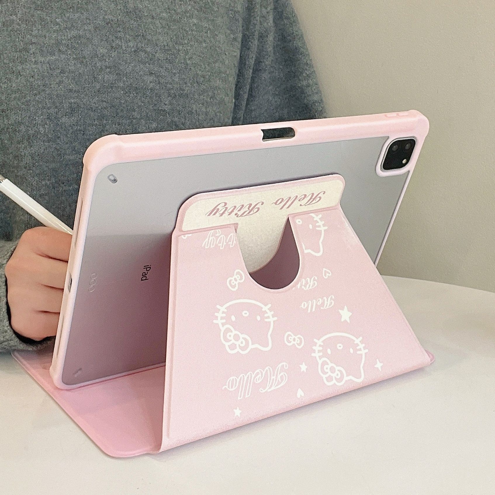 タブレットケース 子猫模様の手帳型保護カバー