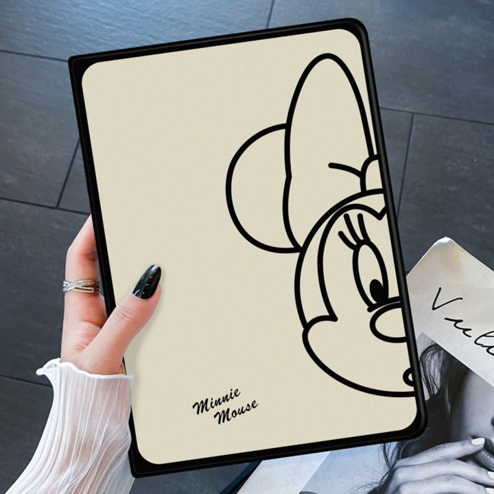 タブレットケース シンプル線画キャラクター保護ケース