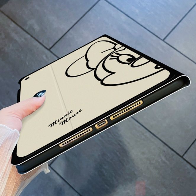 タブレットケース シンプル線画キャラクター保護ケース