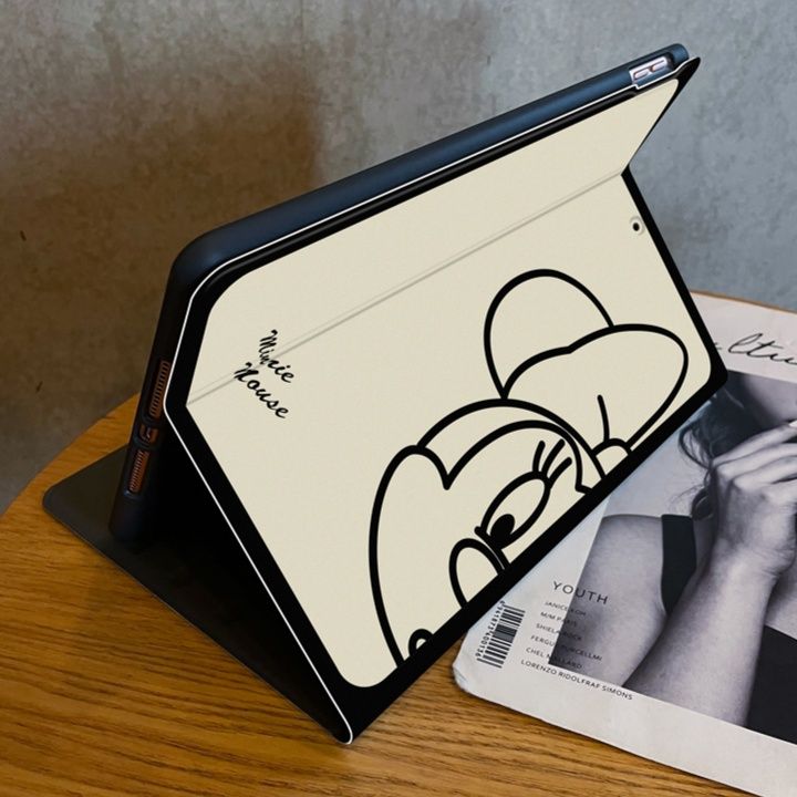 タブレットケース シンプル線画キャラクター保護ケース