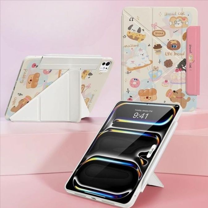 iPad/iPad Air/iPad Pro/mini タブレットケース かわいい動物たちのパン屋さん保護ケース