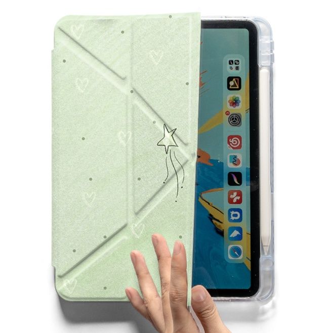 タブレットケース 空と蝶のクリア保護ケース