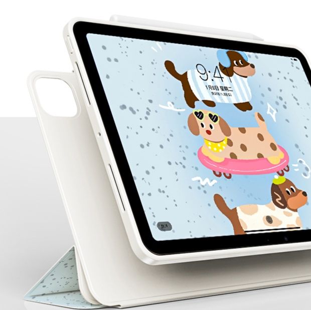 タブレットケース かわいい子犬デザイン保護カバー