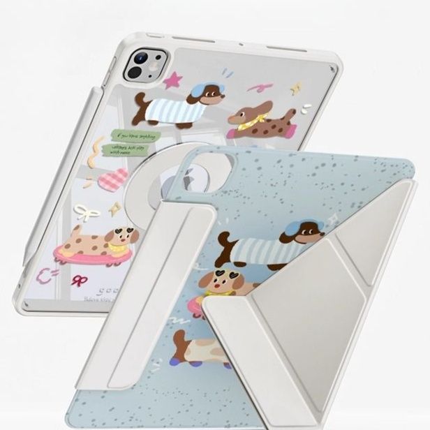 タブレットケース かわいい子犬デザイン保護カバー