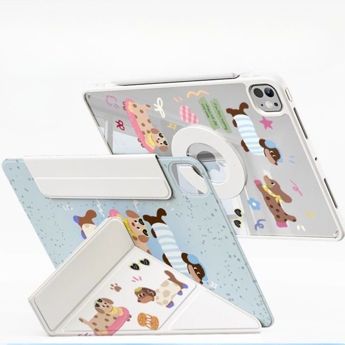 タブレットケース かわいい子犬デザイン保護カバー