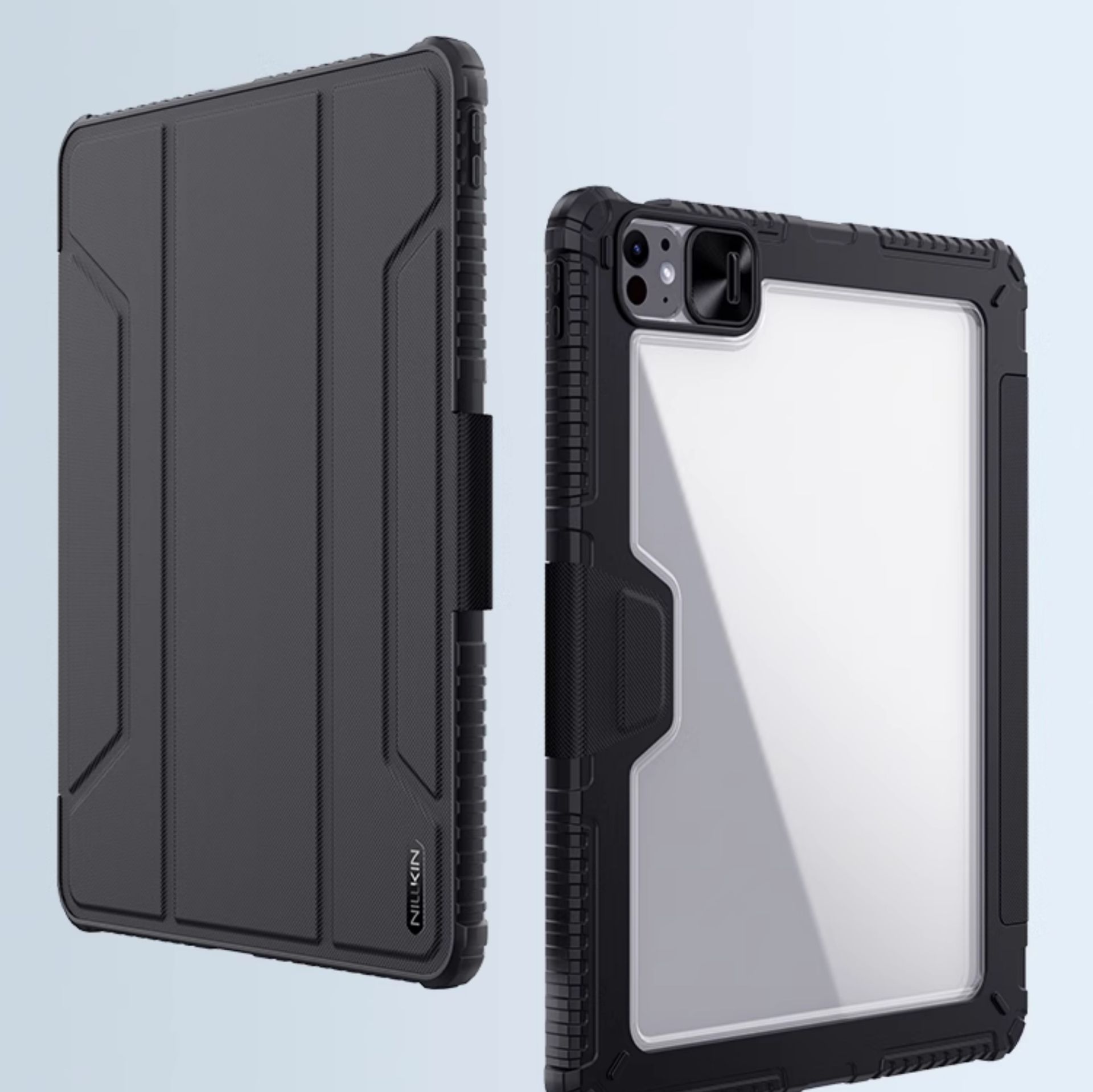タブレットケース 磁石連動自動開閉機能付き耐衝撃保護ケース