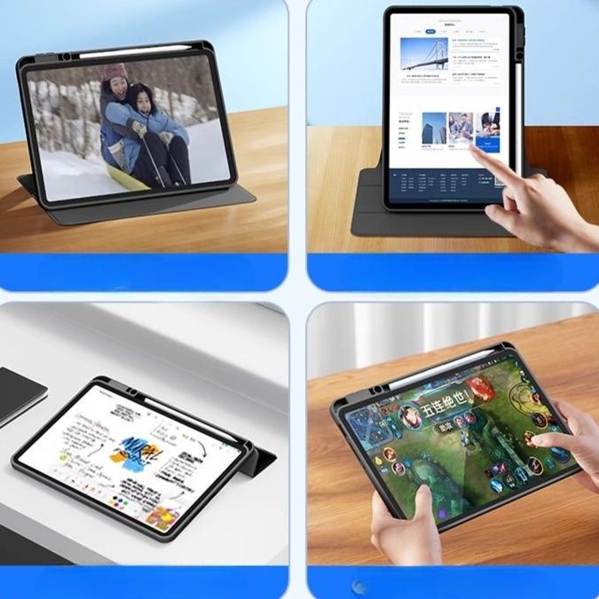 タブレットケース 三角支持機能付き多機能タブレット保護カバー