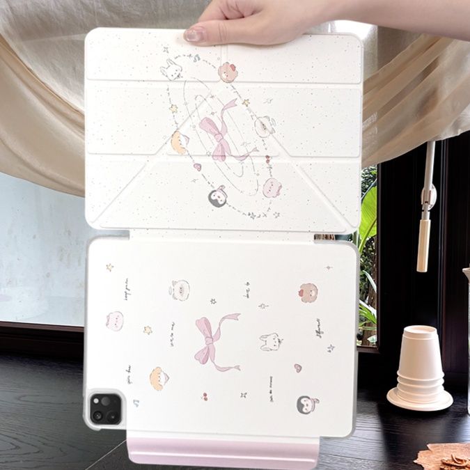 タブレットケース 磁気収納筆入れ付き全面保護カバー