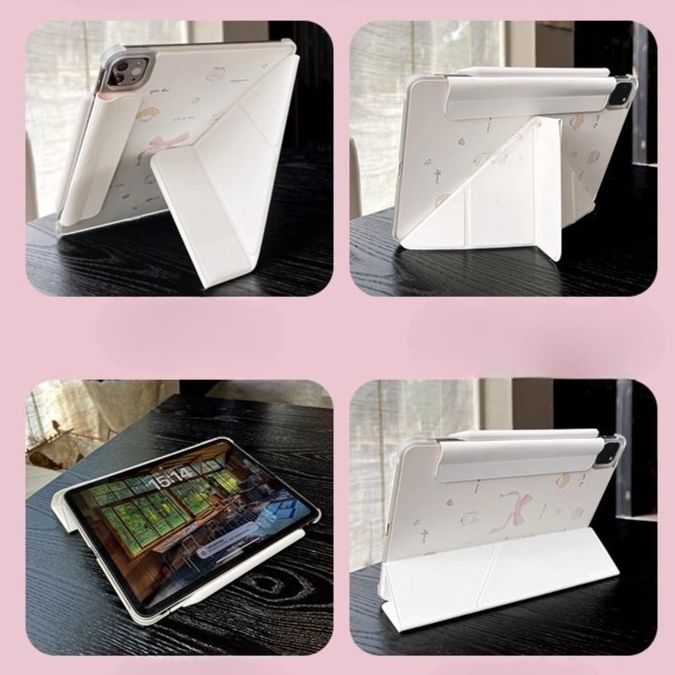 タブレットケース 磁気収納筆入れ付き全面保護カバー