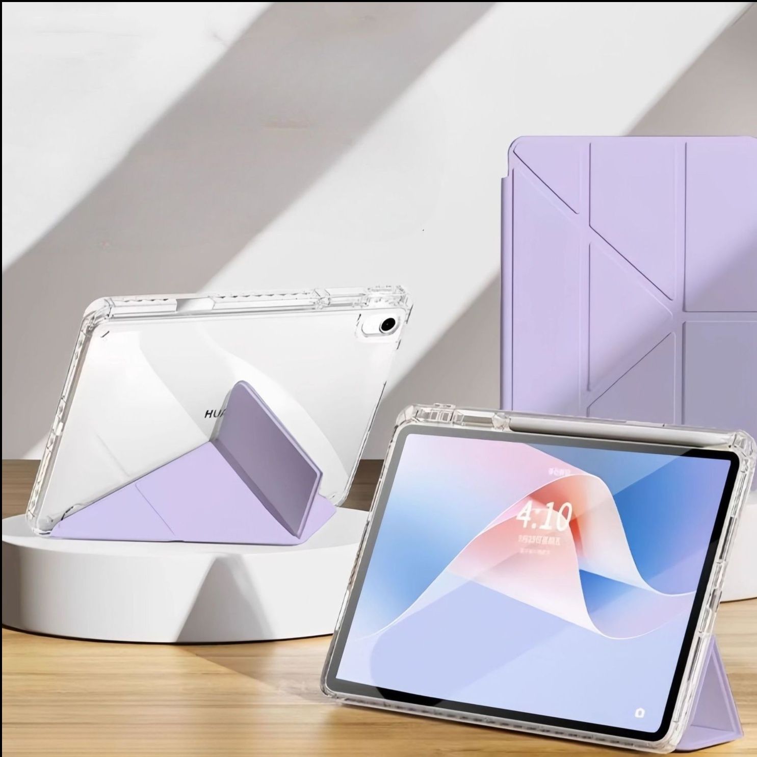 タブレットケース iPad 三つ折り設計 多角タブレット保護カバー