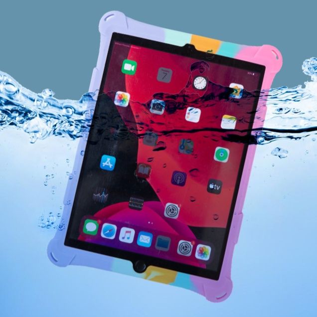 タブレットケース 押し心地抜群！立てかけ型タブレット保護ケース iPad