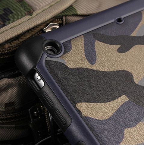 タブレットケース 迷彩柄/耐衝撃/四隅保護付きアイパッドケース iPad/iPad Air/iPad Pro/mini