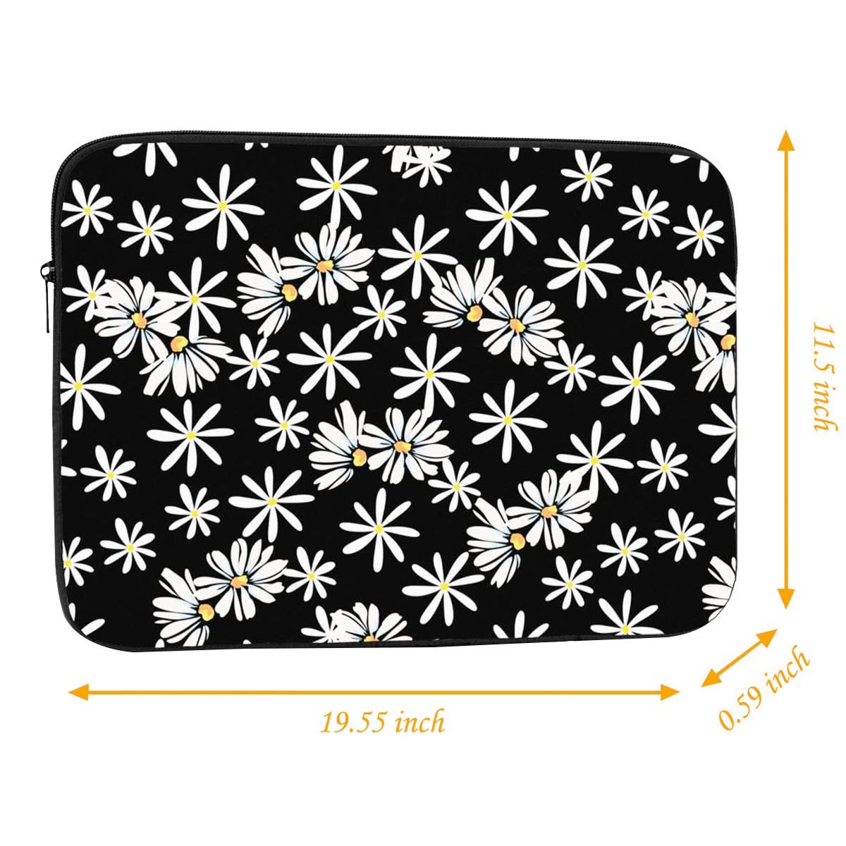 タブレットケース 花柄プリント薄型ジッパー式保護カバー　14インチ