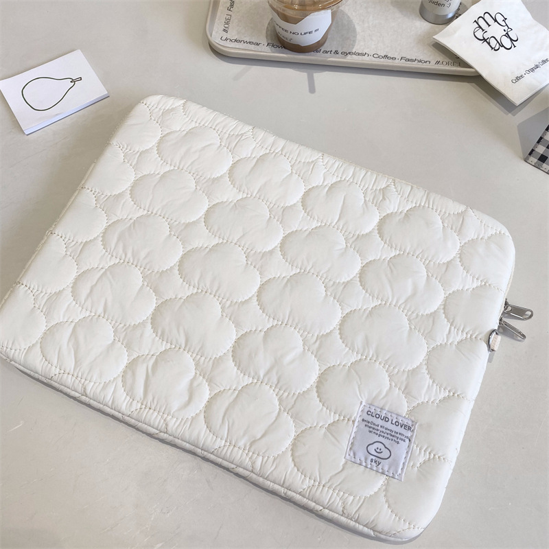 タブレットケース 雲模様キルティング仕立てタブレット収納ケース iPad / Huawei /OPPO. 