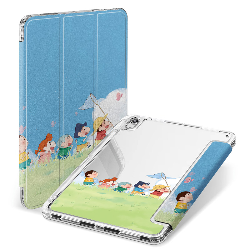 タブレットケース 冒険少年と白うさぎ 透明保護ケース