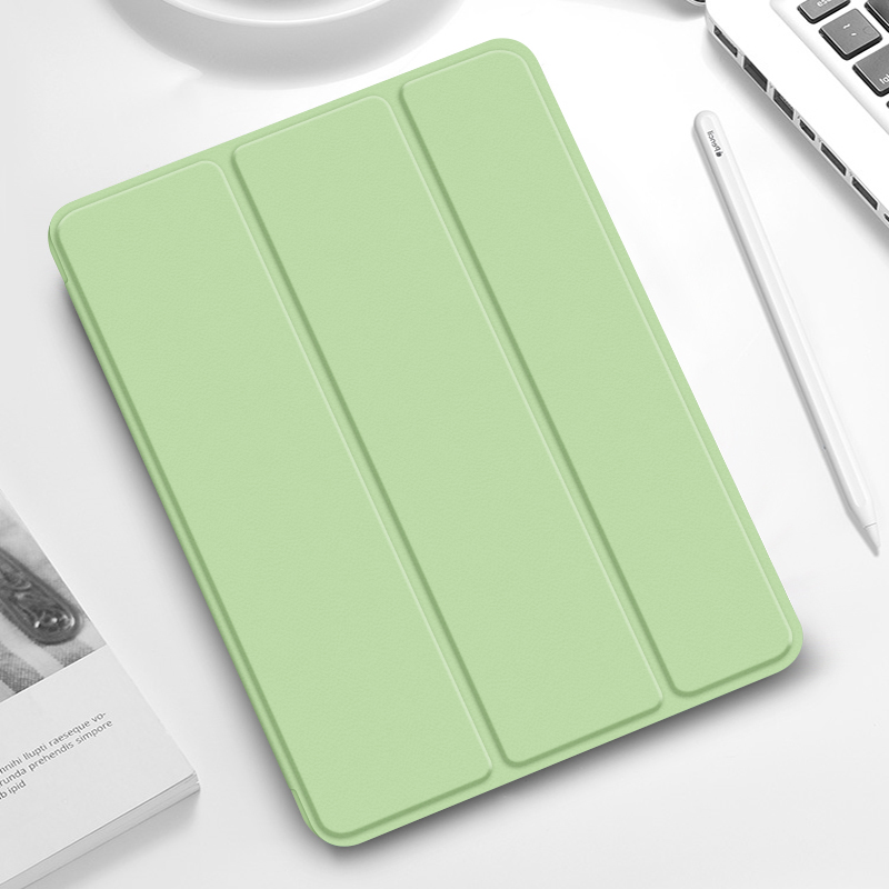 iPad/iPad Air/iPad Pro/miniタブレットケース 側面磁気充電対応ペン収納三つ折り保護ケース