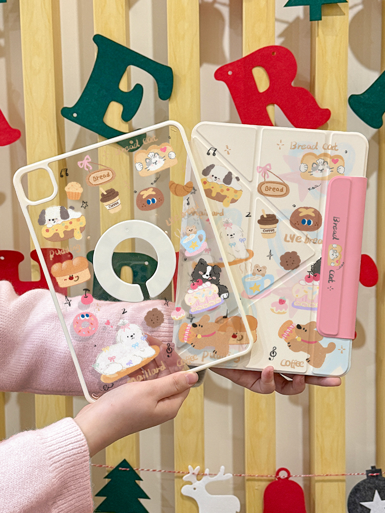 タブレットケース タブレットケース かわいい動物たちのパン屋さん保護ケース