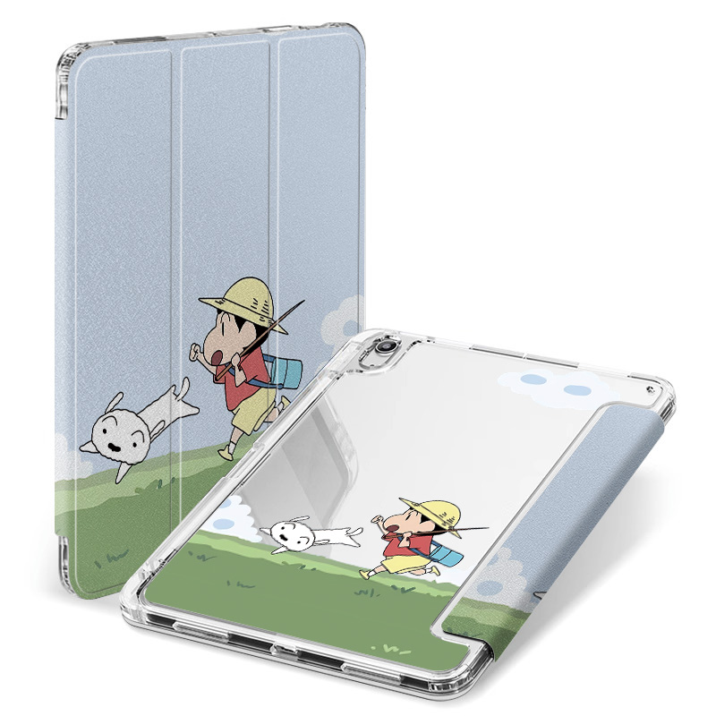 タブレットケース 冒険少年と白うさぎ 透明保護ケース