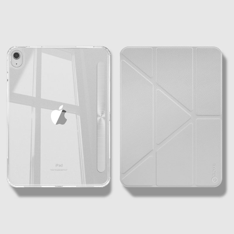 タブレットケース 幾何学模様スタンド機能付透明タブレットケース