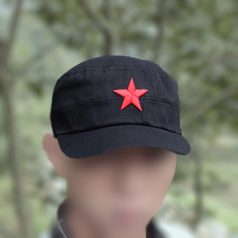 ミリタリージャケット 星章刺繍入り軍用キャップ