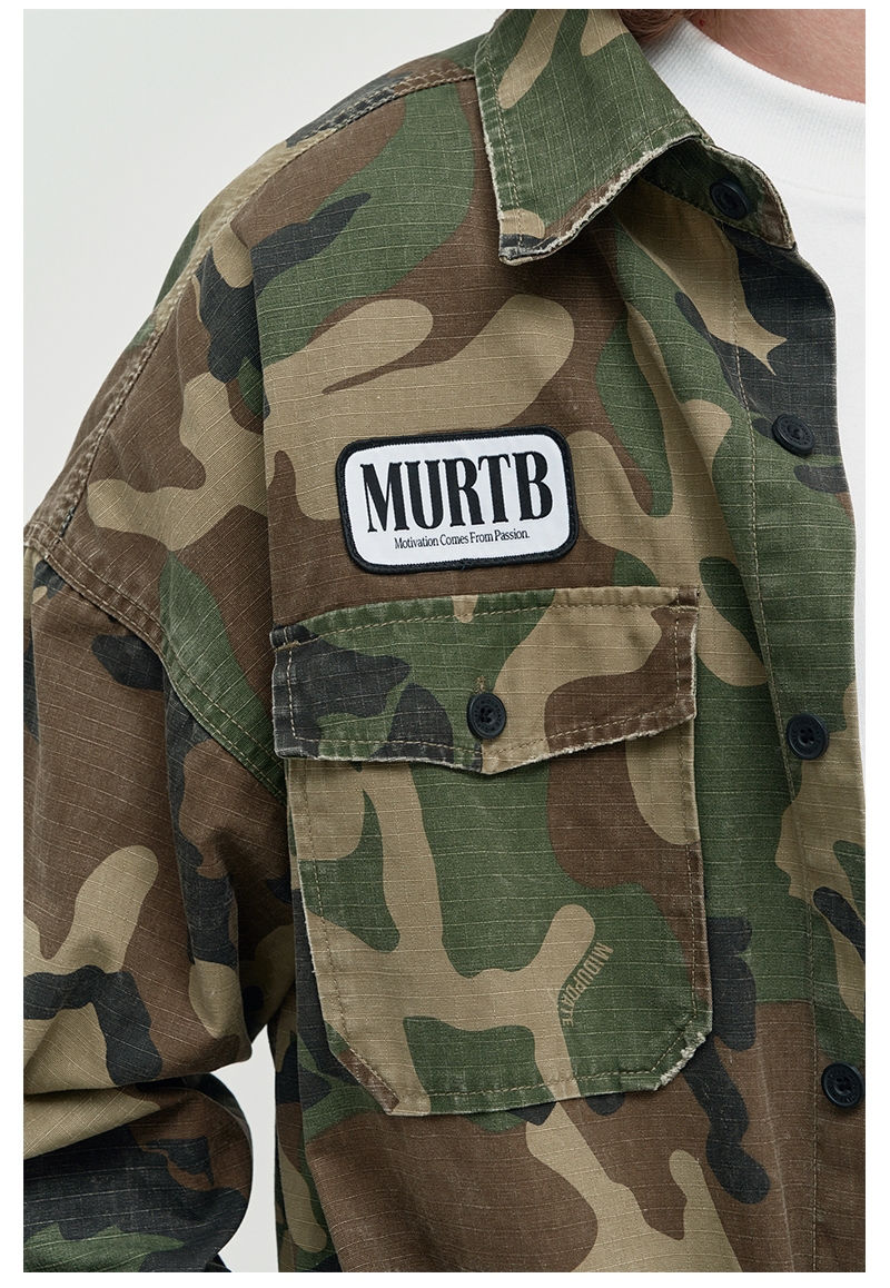 迷彩ワークジャケット 戦闘服風 ミリタリージャケット 