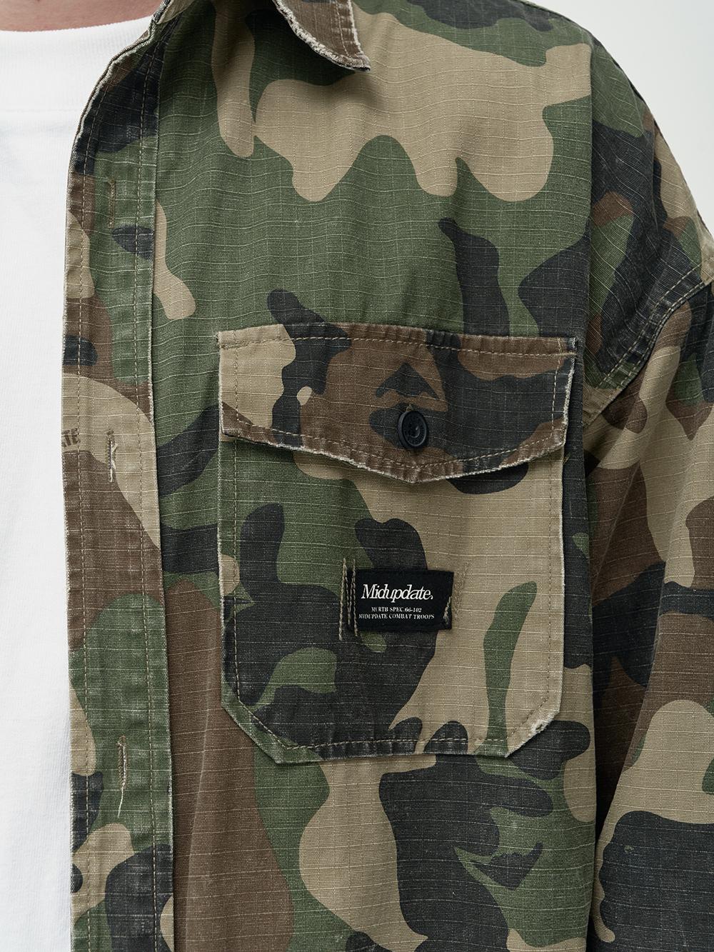 迷彩ワークジャケット 戦闘服風 ミリタリージャケット 
