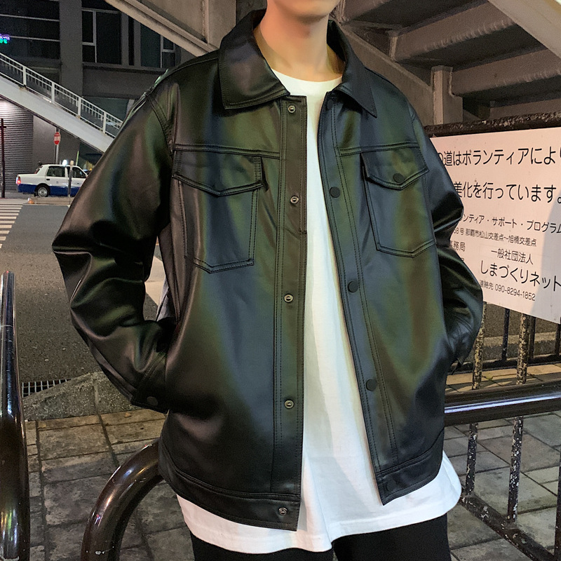 ミリタリージャケット 本革仕様多機能ポケット付きミリタリージャケット