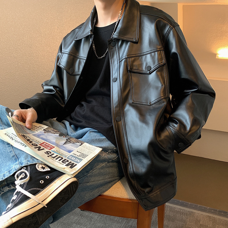 ミリタリージャケット 本革仕様多機能ポケット付きミリタリージャケット