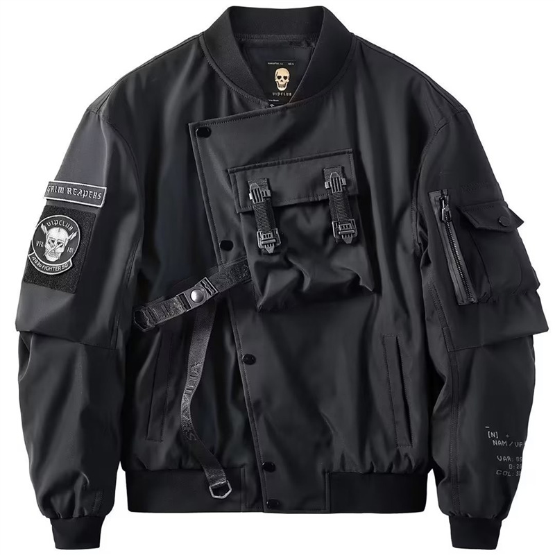アシンメトリーデザイン戦術ジャケット ミリタリージャケット 