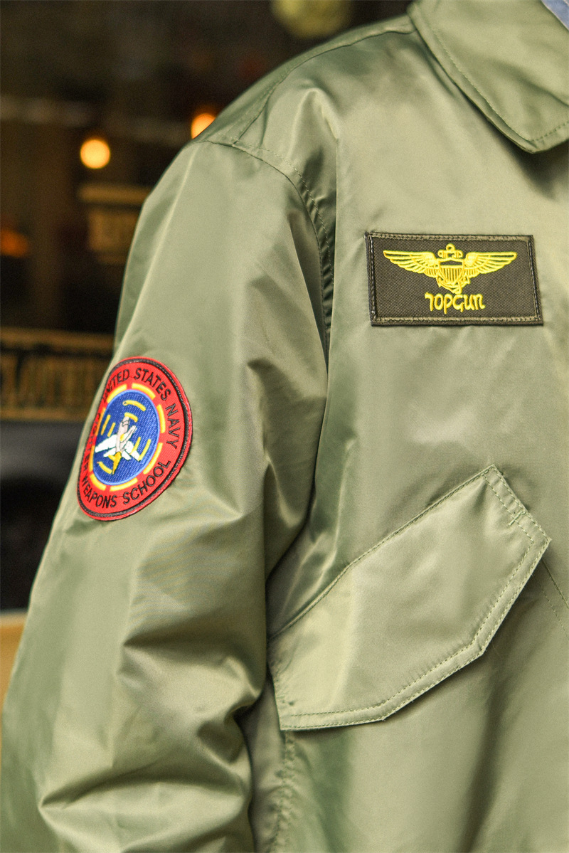 空軍風ワッペン付きフライトジャケット ミリタリージャケット 