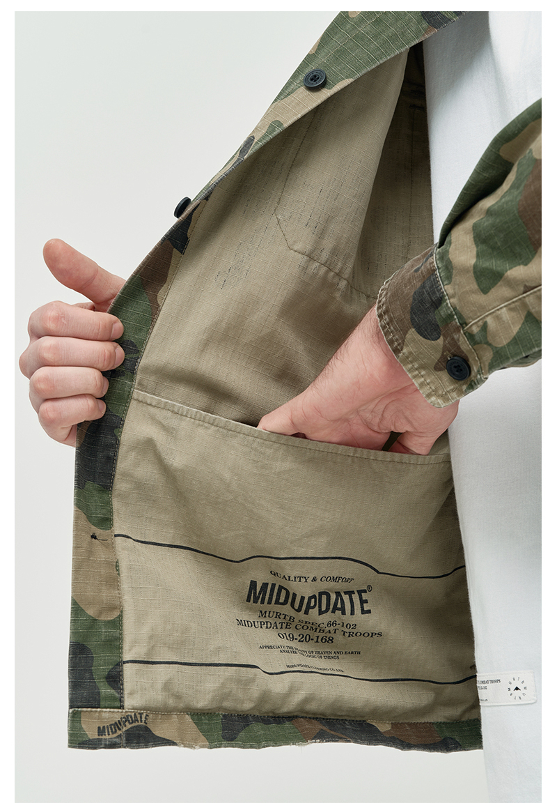 迷彩ワークジャケット 戦闘服風 ミリタリージャケット 