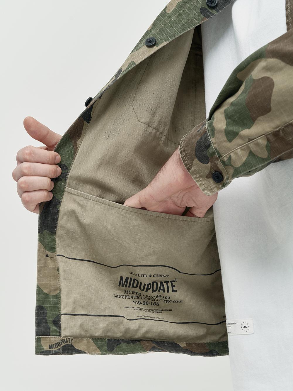 迷彩ワークジャケット 戦闘服風 ミリタリージャケット 